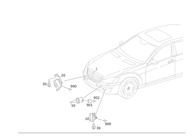 75427220 - Electrical Equipment and Instruments: Horn for Mercedes-Benz: 250, 300S, CL550, CL600, CL63 AMG, CL65 AMG, S350, S400, S500, S550, S600 Image image