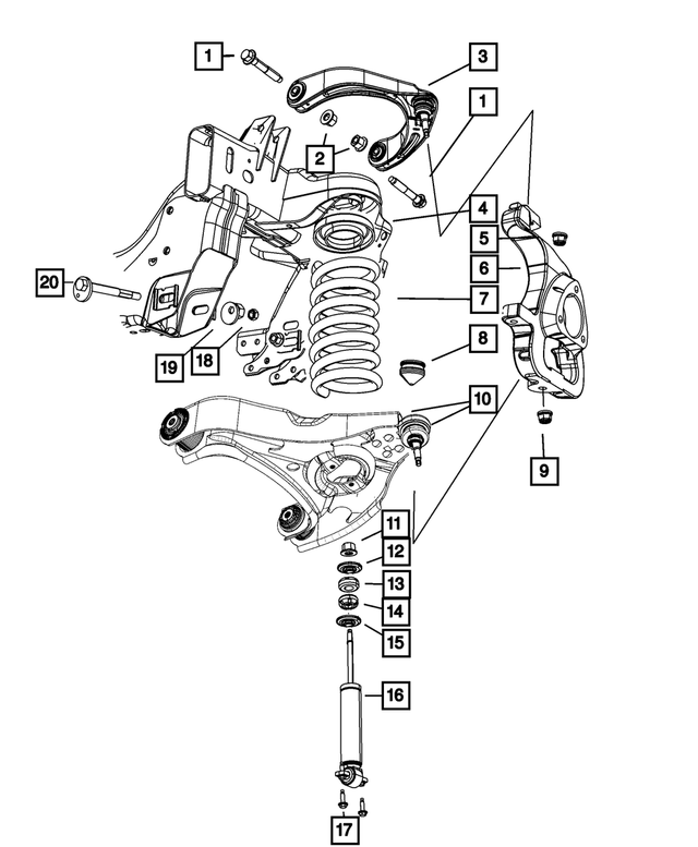 68030408AC - Front Suspension: Front Coil Spring for Mopar Image image