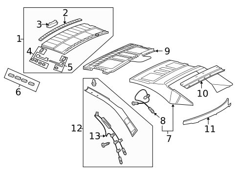 Interior Trim - Top for 2011 Volkswagen Eos #0