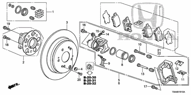 Rear Brake for 2013 Honda CR-V #0