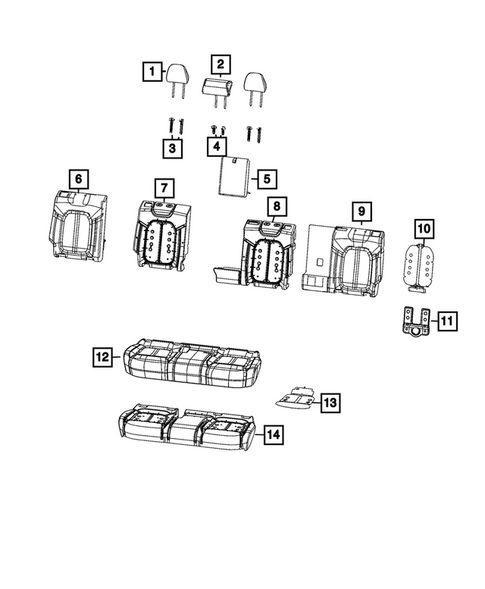 Rear Seats - Second Row for 2024 Jeep Wagoneer S #0