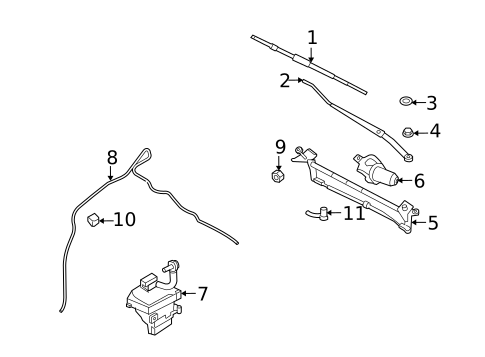 Windshield Washer & Related Components for 2007 Ford Fusion #0