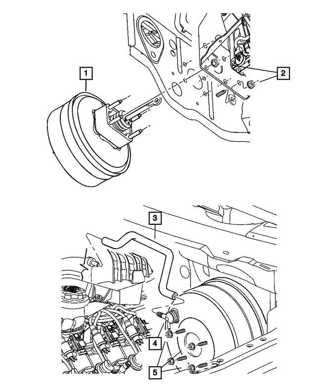 5102282AD - Service Brakes: Power Brake Booster for Mopar Image