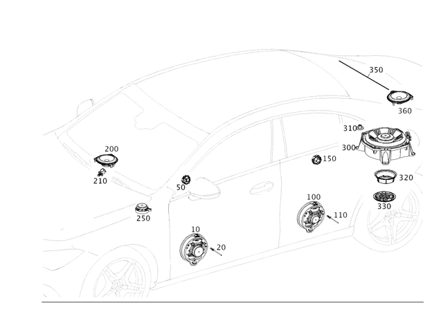2478201003 - Electrical System: Speaker for Mercedes-Benz: 180A, 180b, 220a, A220, A35 AMG, CLA250, CLA35 AMG, CLA45 AMG, CLA45 AMG S, EQB 250+, EQB 300, EQB 350, GLA250, GLA35 AMG, GLA45 AMG, GLB250, GLB35 AMG Image image