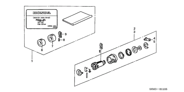 Key Cylinder Kit for 2005 Acura RSX #0