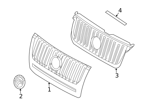Grille Panel for 2010 Mercury Mariner #0