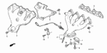 18115P00004 - Engine: GASKET, EX. MANIFOLD (ISHINO GASKET) for Honda Image