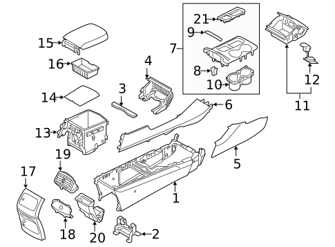 Center Console for 2019 Kia Sorento #0