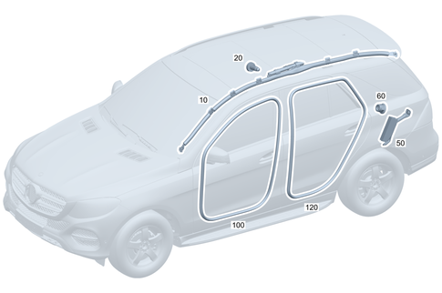 Head Side Air Bag, Door Edge Guard for 2018 Mercedes-Benz GLC350e #0