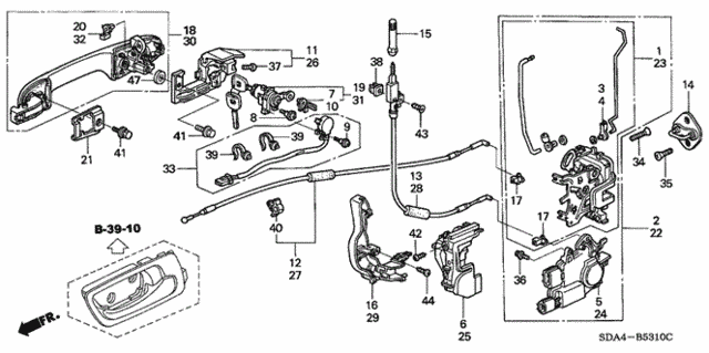 Front Door Locks for 2006 Honda Accord #0