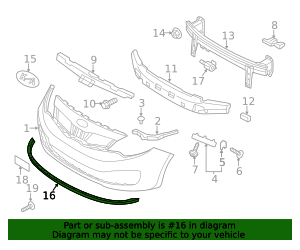 86591 1W000 - Lower Deflector 2012-2013 Kia Rio | Kia.Parts Store