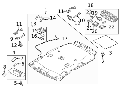 Interior Trim - Roof for 2025 Mitsubishi Outlander Sport #0
