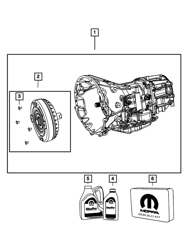 RL093944AF - 42RLE; 4-Speed; Automatic Transmission: Torque Converter Kit for Mopar Image