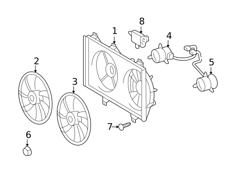 Cooling Fan for 2012 Toyota Venza #0