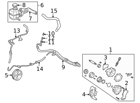 Pump & Hoses for 1999 Toyota Solara #0