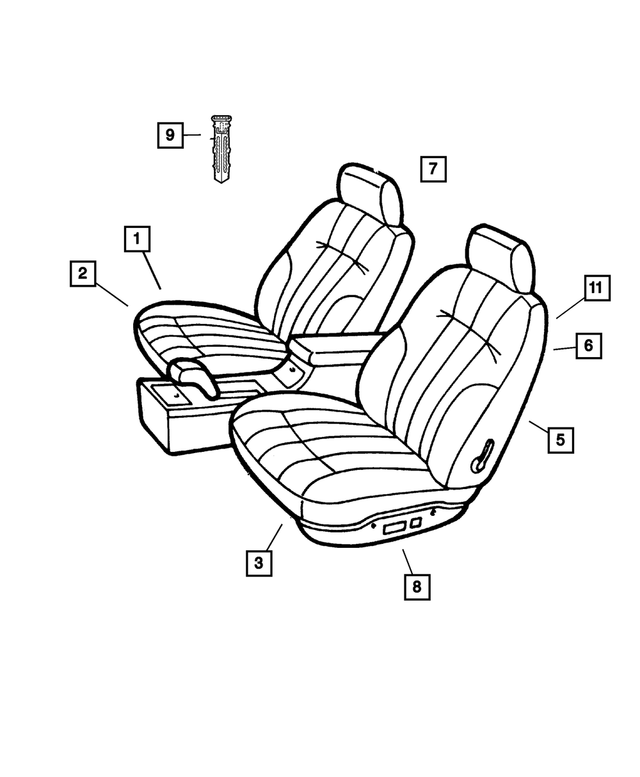 5093532AA - Interior Trim: Seat Cushion Frame for Mopar Image