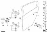 41527046058 - : Right Lower Rear Door Hinge for BMW Image