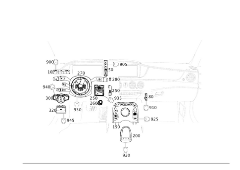 Switch in Instrument Panel and Center Console for 2016 Mercedes-Benz S550e #0