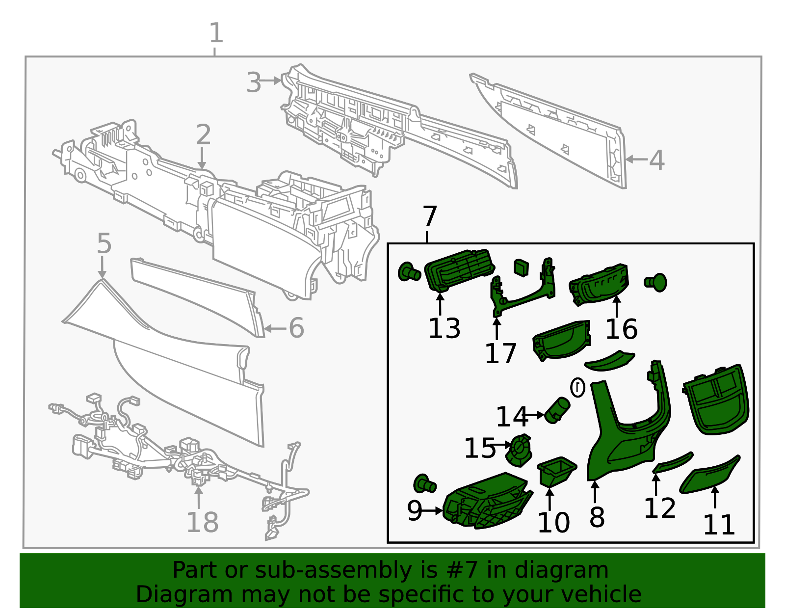 2014-2017 Cadillac CTS Light Platinum Front Floor Console Rear Trim ...
