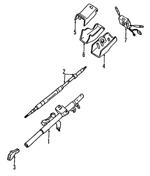 Steering Column for 1994 Subaru Loyale #0