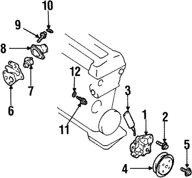 81208251E - Engine: Upper Oil Pan Screw for INFINITI: G20, Q50 Image