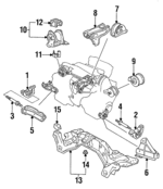 50805SR3900 - Engine: Mount for Honda: Civic, Civic del Sol Image