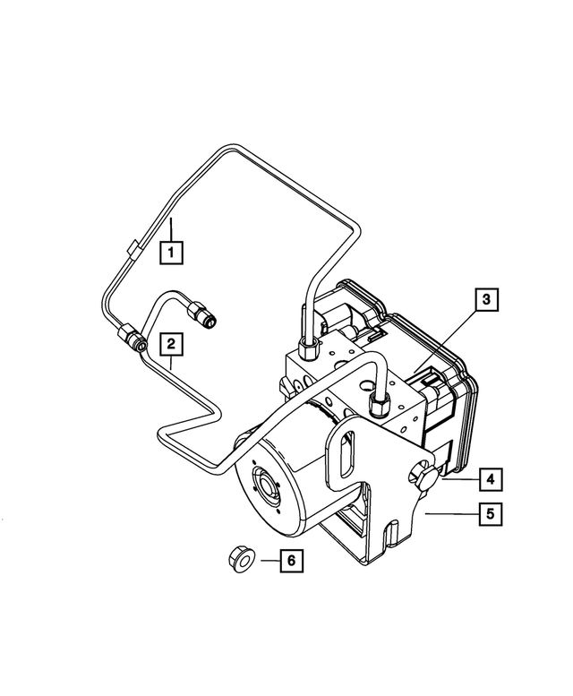 52090405AF - Brakes: Master Cylinder To Hcu Tube Assembly, Brake for Mopar Image