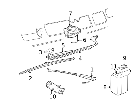 Wiper & Washer Components for 1994 Dodge B150 #0