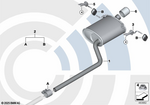 18302753103 - Exhaust System: Bracket for Rear Silencer, Left for Mini Image