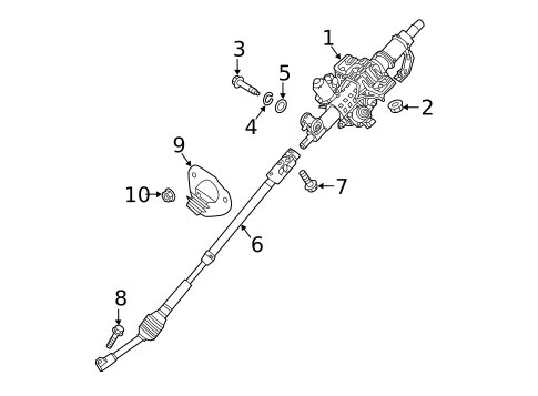 Steering Column Assembly for 2017 Genesis G90 #0