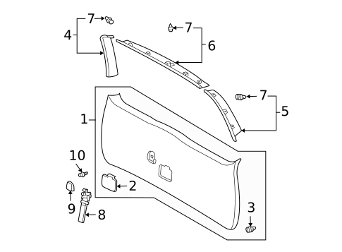 Interior Trim for 2009 Toyota Sienna #0