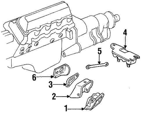 Engine & Trans Mounting for 1995 Chevrolet Tahoe #0