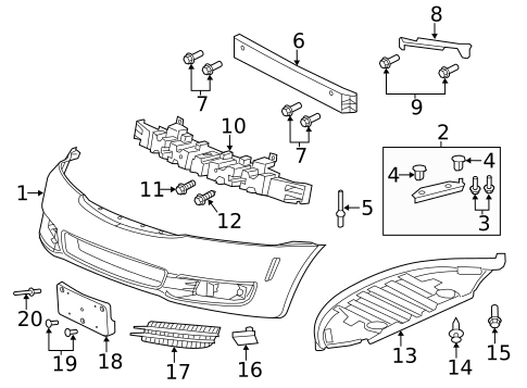 Bumper & Components - Front for 2012 Chevrolet Caprice #0