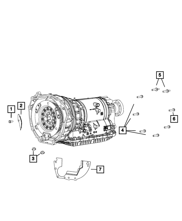 6102411AA - 850RE; 8-Speed; Automatic Transmission: Hex Head Bolt And Washer for Mopar Image