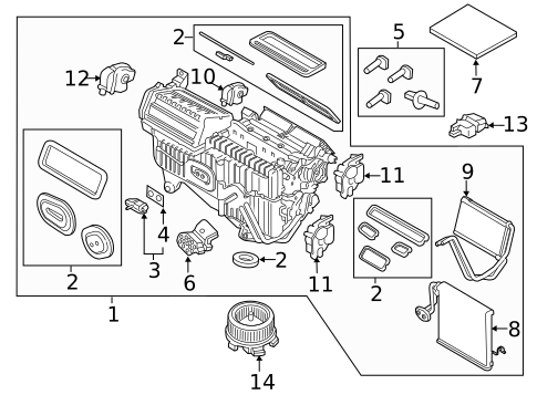 Blower Motor & Fan for 2017 Ford Edge #1