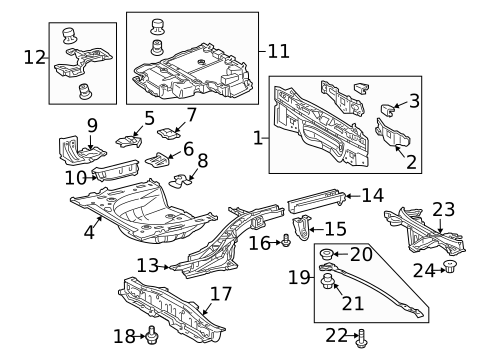 Rear Floor & Rails for 2015 Toyota Prius #0