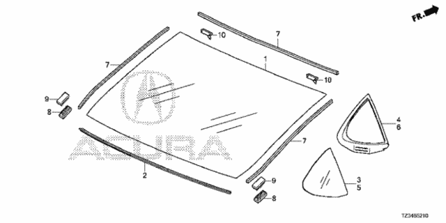 Rear Windshield for 2015 Acura TLX #0