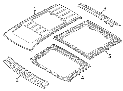 Roof & Components for 2021 Hyundai Palisade #1