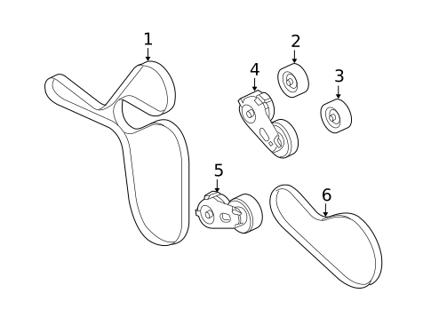Belts & Pulleys for 2008 Ford F-350 Super Duty #0