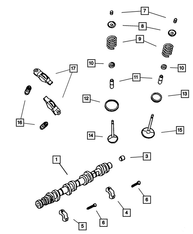 « 6036473AA – Engine 4.7L Eight Cylinder : Arbre à Cames Bouchon, Côté Gauche, Arbre à Cames pour Mopar Image »