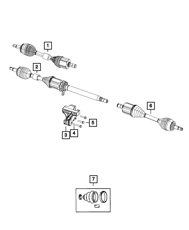 6105050AA - All Wheel Drive; Differential and Drive Line: Hex Flange Head Bolt for Mopar Image image