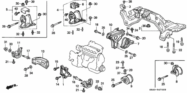 MT Engine Mount for 1993 Honda Civic #0