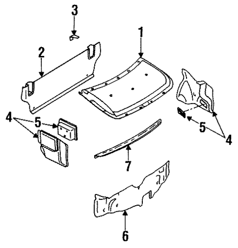 Interior Trim - Rear Body for 1996 INFINITI J30 #0