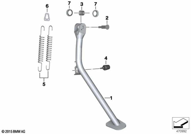 46527684073 - Frame and Mounting Parts: Side Stand -  for BMW-Motorrad Image