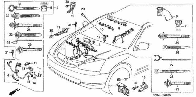 Engine Wire Harness for 2004 Honda Civic #0