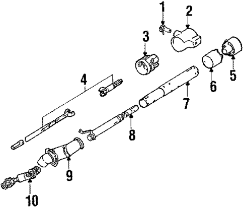 Steering Column Assembly for 1988 Pontiac 6000 #0