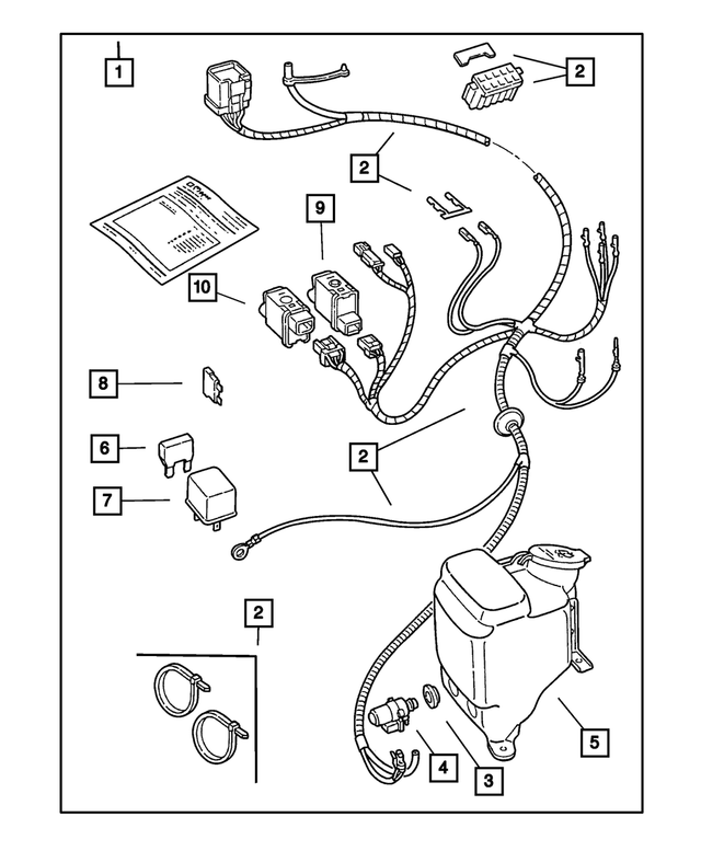 82205621AB - Mopar Accessories - Component Parts: Enclosure Wiring Package for Mopar Image