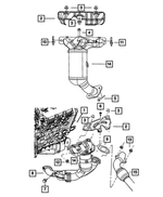 4892164AB - : Exhaust Manifold Shield, Upper Right for Mopar Image
