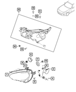 68506810AA - Electrical: Headlamp, Left for Mopar Image