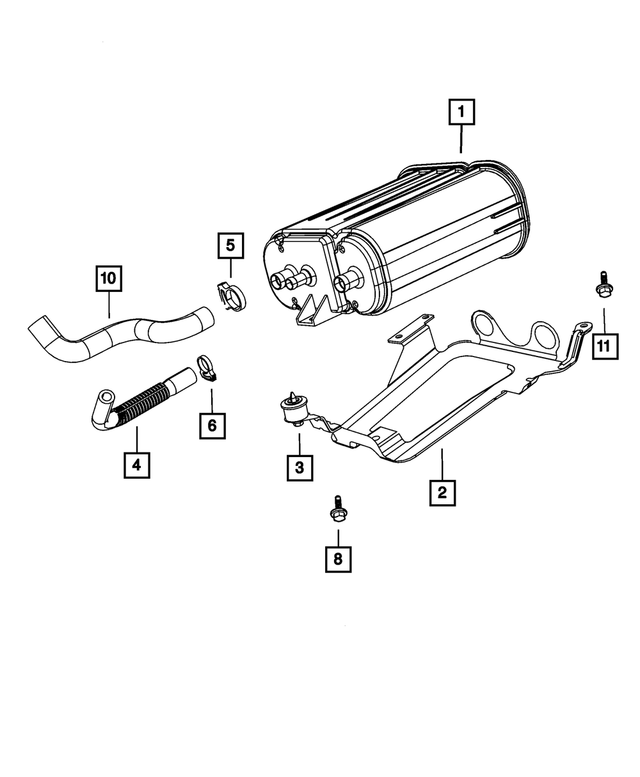 4809511AC - Emission Systems: Vapor Canister Bracket for Mopar Image